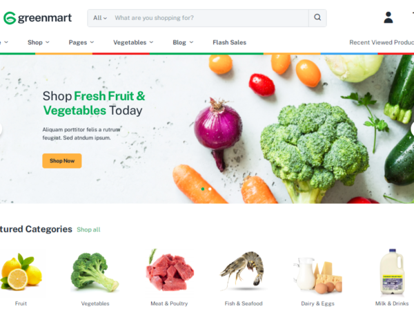 grocery website design - WebMong