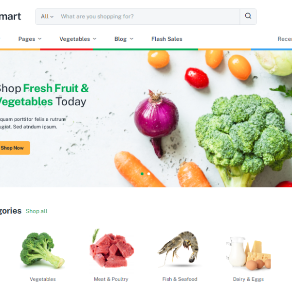 grocery website design