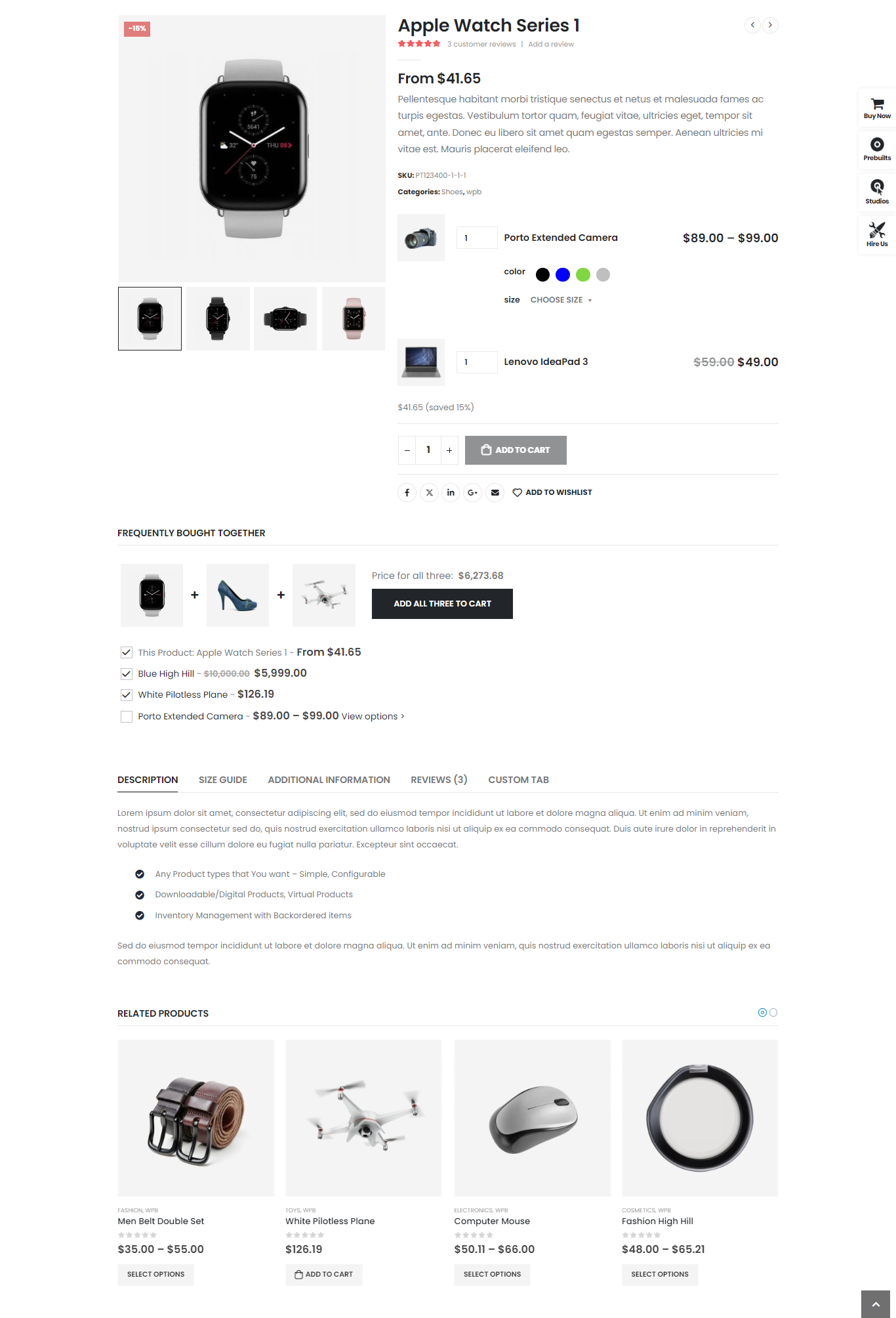 product page design - WebMong